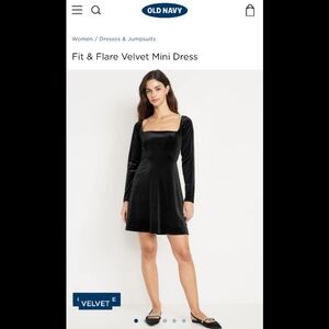 Old Navy Black Velvet Dress